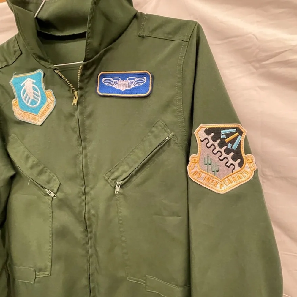 ERA Spooky Green Pilot Coverall Costume Cosplay Medium